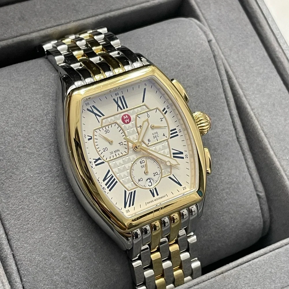Michele Releve Two Tone Gold & Silver Watch - Picture 2 of 16